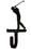 Village Wrought Iron WH-135-S Golfer - Wall Hook Small, Price/Each