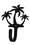 Village Wrought Iron WH-139-S Triple Palm Trees Whook Small, Price/Each