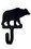 Village Wrought Iron WH-14-XS Bear - Wall Hook Extra Small, Price/Each