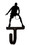 Village Wrought Iron WH-179-S Basketball Player - Wall Hook Small, Price/Each