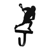 Village Wrought Iron WH-192-S Lacrosse Player - Wall Hook Small