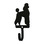 Village Wrought Iron WH-239-S Poodle - Wall Hook Small, Price/Each
