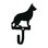 Village Wrought Iron WH-245-S German Shepherd - Wall Hook Small, Price/Each