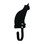 Village Wrought Iron WH-246-S Cat Sitting - Wall Hook Small, Price/Each
