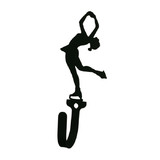 Village Wrought Iron WH-269-S Figure Skater - Woman's / Girl's - Wall Hook Small