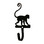 Village Wrought Iron WH-281-S Monkey- Wall Hook Sm., Price/Each