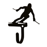 Village Wrought Iron WH-284-S Skier - Wall Hook Sm.