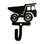Village Wrought Iron WH-296-S Dump Truck - Wall Hook Small, Price/Each