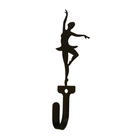 Village Wrought Iron WH-305-S Ballerina - Woman's / Girl's - Wall Hook Small