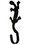 Village Wrought Iron WH-39-XS Lizard - Wall Hook Extra Small, Price/Each