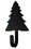 Village Wrought Iron WH-42-XS Pine Tree - Wall Hook Extra Small, Price/Each