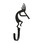 Village Wrought Iron WH-56-S Kokopelli - Wall Hook Small, Price/Each