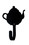 Village Wrought Iron WH-70-XS Teapot - Wall Hook Extra Small, Price/Each