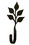 Village Wrought Iron WH-76-XS Leaf - Wall Hook Extra Small, Price/Each