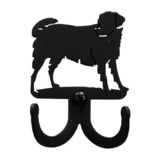 Village Wrought Iron WH-D-105 Dog - Double Wall Hook