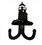 Village Wrought Iron WH-D-10 Lighthouse - Double Wall Hook, Price/Each