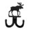 Village Wrought Iron WH-D-19 Moose - Double Wall Hook, Price/Each