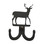 Village Wrought Iron WH-D-3 Deer - Double Wall Hook, Price/Each