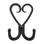 Village Wrought Iron WH-D-51 Heart - Double Wall Hook, Price/Each