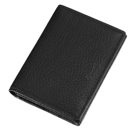 Caseti Kosmo Textured Soft Black Leather Business Card Holder