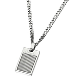 Caseti Grill Stainless Steel Pendant with Chain