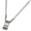 Caseti Kew Stainless Steel and Black Crystal Pendant with Chain