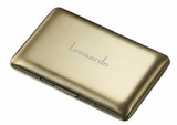 Visol Conroe Stainless Steel Business Card Holder - Antique Brass