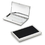 Evette Silver Plated Business Card Case - Built-in Mirror