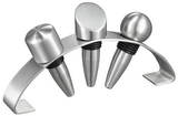 Visol Barlow Stainless Steel Wine Stoppers with Arched Stand