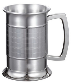 Visol Metric Glass Bottom 16 ounce Stainless Steel Beer Mug
