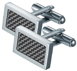 Visol Michal Carbon Fiber Stainless Steel Cufflinks