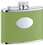 Visol Lily Pad Light Green Leather Stainless Steel 4oz Hip Flask