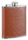Visol Hound Brown Leather Liquor Flask - 6 ounce