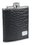 Visol Gator Black Leather and Stainless Steel Hip Flask - 6 oz