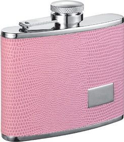 Visol Adora Pink Hip Flask - 4 oz