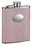 Visol Rosalyn Light Pink Snakeskin Design Stainless Steel Hip Flask - 6oz