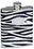 Visol Zebra Black & White Leather Stainless Steel Liquor Flask - 6oz