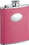 Visol Britney Hot Pink Leather Stainless Steel Hip Flask - 6oz