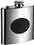 Visol Romare Polished Flask with Recessed Black Engraving Plate - 6 oz