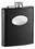 Visol Raven Black Liquor Flask with Engraving Plate - 8 ounce