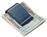 Visol Blue Carbon Fiber Money Clip