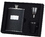 Visol Ontario Black Leather 6oz Deluxe Flask Gift Set