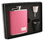 Visol Splendid Pink Leather 6oz Deluxe Flask Gift Set