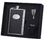 Visol Eclipse Z Black Leather 8oz Deluxe Flask Gift Set