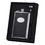 Visol Tux Black Leather Hip Flask Gift Set - 8 oz