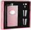Visol Pink Box Supermodel Pink Leather 8oz Flask Gift Set