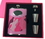 Visol Pink Box GI Jane Pink Camouflage Wrapped 8oz Stainless Steel Flask Gift Set