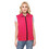 TOPTIE Volunteer Sleeveless Vest Full Zipper Uniform Rose Red Unlined Vest