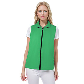 TOPTIE Advertising Volunteer Vest Mesh Lining Vest Breathable Clerk Workwear with Pockets