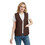 TOPTIE Volunteer Activity Vest Waiter Uniform Button Vest Sleeveless Unlined Waistcoat with Pockets